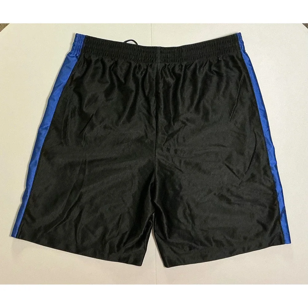 Y2K VTG Nike Basketball Dazzle Shimmer Silky Blk Mesh Shorts Drawstring Mens 2XL - Picture 2 of 7